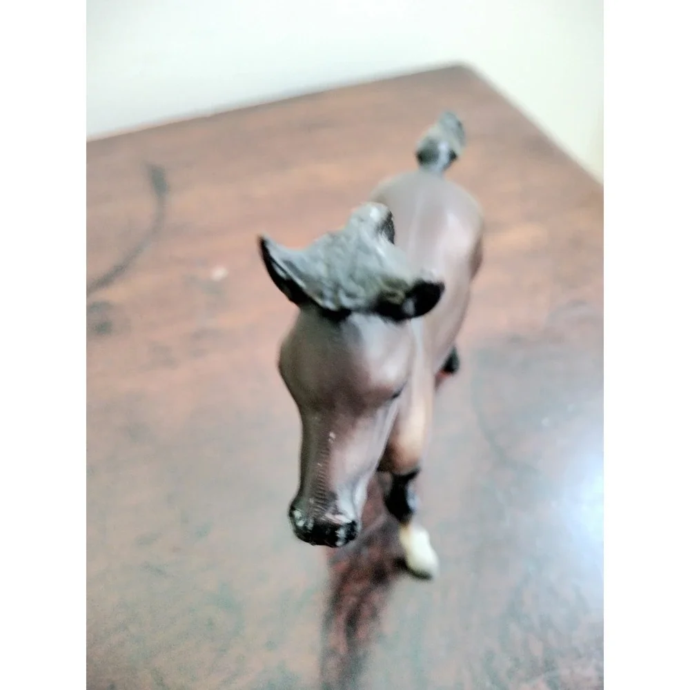 Vintage Breyer Horse Figurine Dark Brown Foal Colt Model Animal Collectible